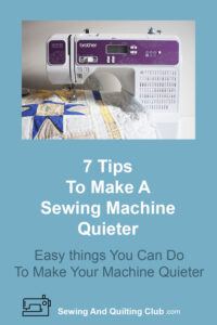 Make A Sewing Machine Quieter