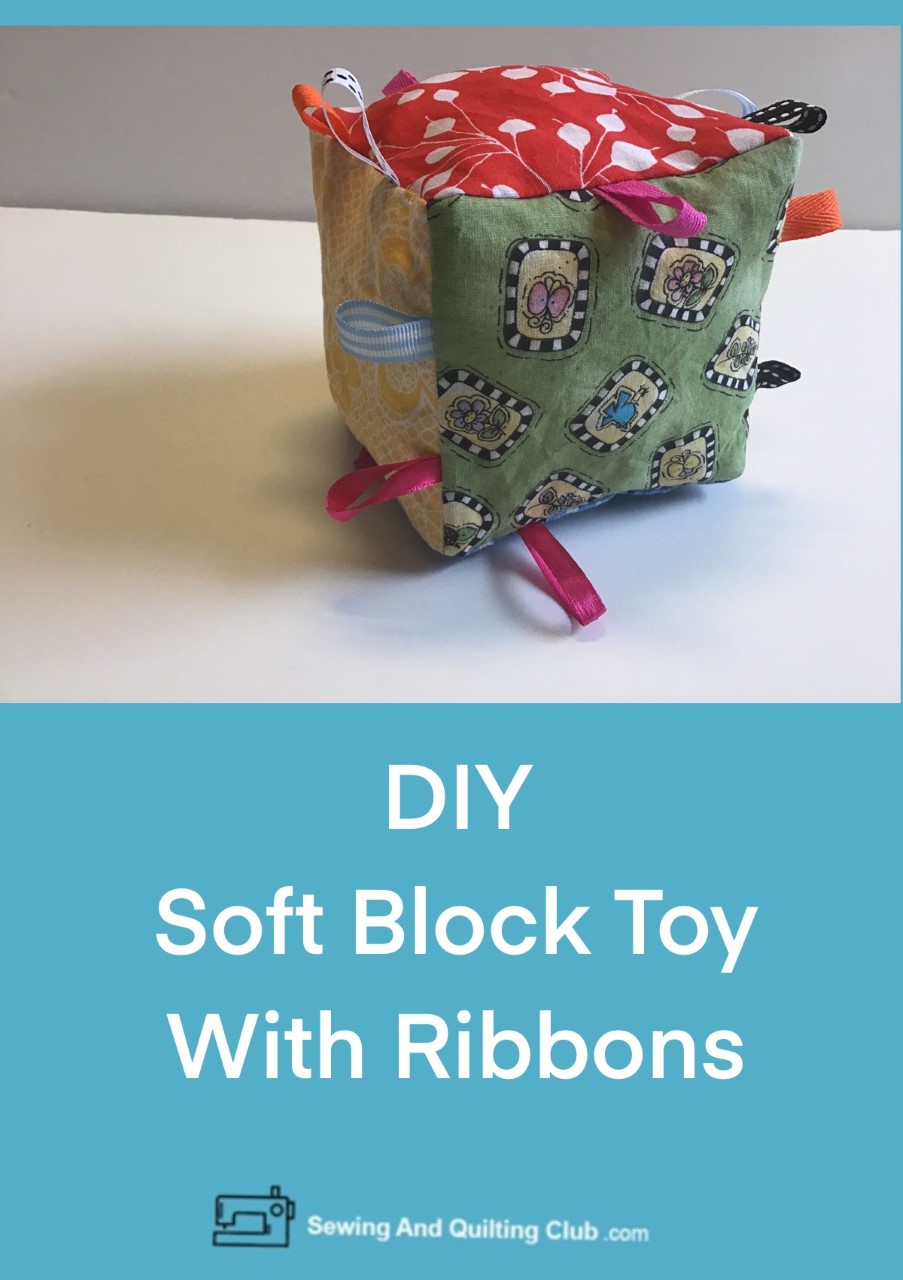 DIY Soft Block Toy With Ribbons