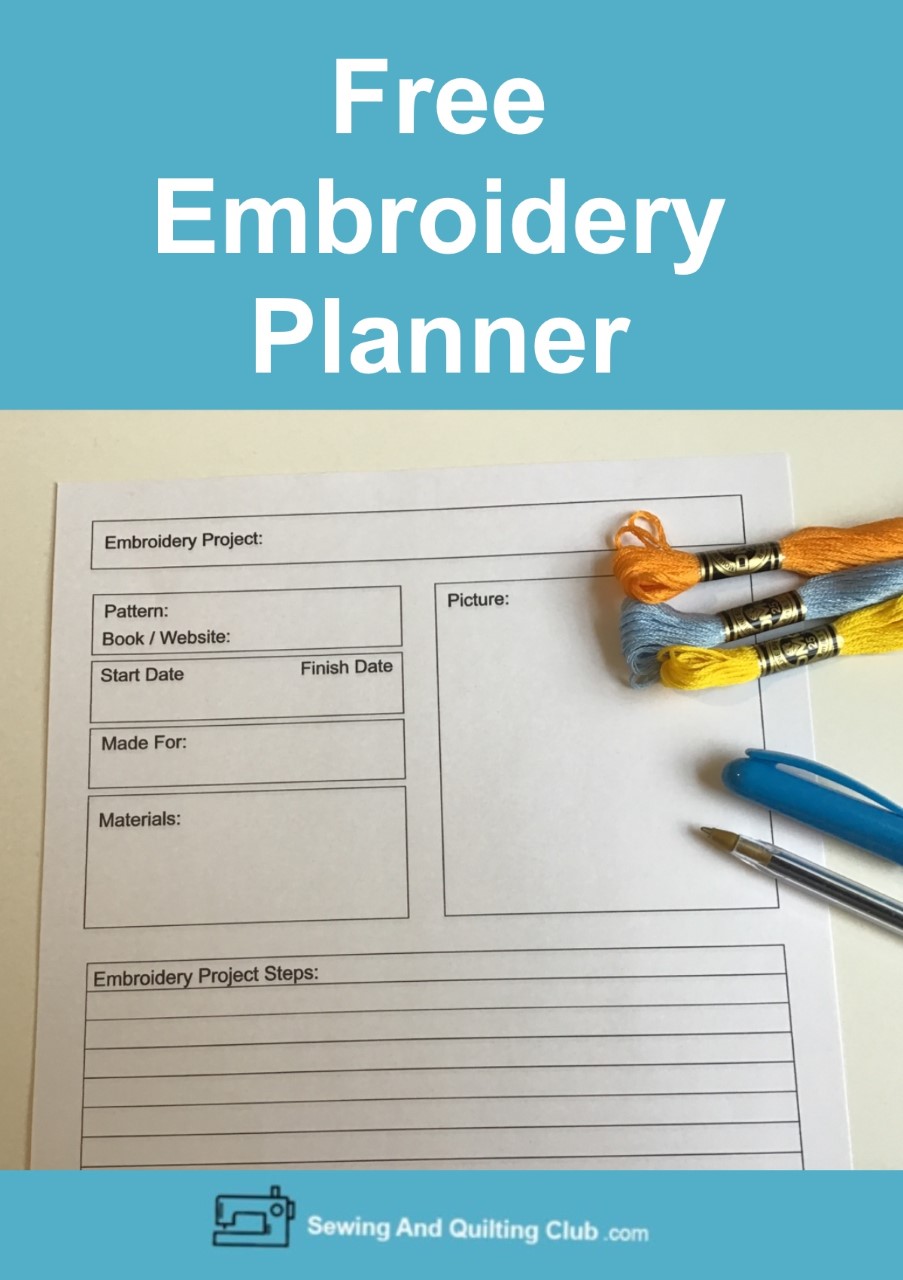 Embroidery Project Planner