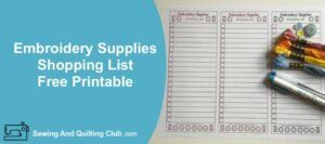 Embroidery Supplies Shopping List