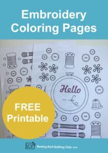 Embroidery Coloring Pages (FREE Printable)